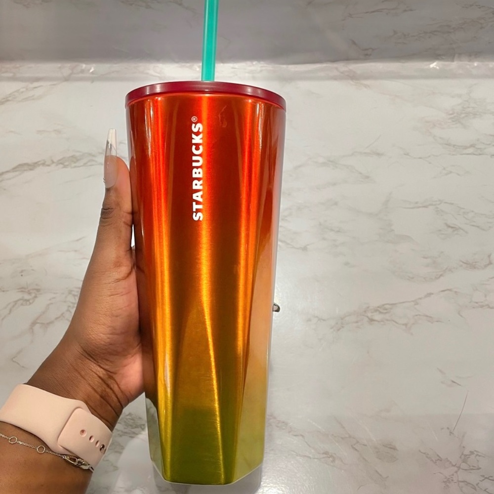 NEW Starbucks Summer 2022 Stainless Steel Heat Gradient Cold Cup Venti T…